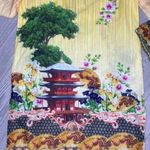 Motifz lawn dress / shirt casual floral embroider beaded tropical pattern small Red Photo 2