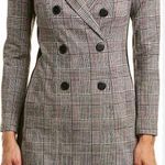Donna Morgan NWT Plaid Double Breasted Blazer Coat Dress With Pockets Photo 0