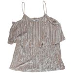 Ro & De  Velvet Sheen Layered Two Tiered Skinny Strap Cami‎ Tank Top S Photo 0