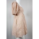 Miou Muse Plaid Mini Dress with Pockets Puff Sleeves Square Neck Womans MEDIUM Photo 2