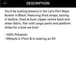 White Fox Boutique Let’s Part Ways Bustier Black Photo 6