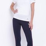 Adidas Women White Solid Climalite Running T-shirt Photo 0