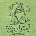 Vintage The Grinch ‘Wicked’ Universal Studios Orlando Ringer Tee Size Small Green Photo 2