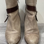 Rag and Bone  Harrow Tan Distressed Leather Boot Women's EU 36 US 6 Stacked Heel Photo 0