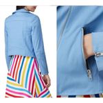 Color Me Courtney Jacket Women 6 Blue Moto Dennis Biker Jacket MSRP:$250 Punk Photo 11