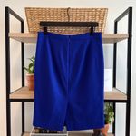 J.Crew 100% Wool Twill Jacquard Jewel Blue No. 2 Pencil Skirt, 4 Photo 2