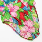 One Piece Vintage 80s Amber Bay Floral Swimsuit Photo 5