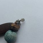 Fossil  Vintage Ethnic Tribal Wooden Beaded Necklace Green Brown Photo 4