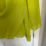 Massimo Dutti  lime bright green linen shirt Beach cover size small Photo 3
