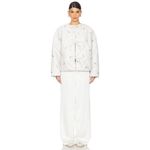 Sleeper  Ukiyo Tie Front Puffer Jacket Flower Print Womens Size XS Photo 2