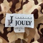 Early 2000s Euro Slinky Cream Brown Tan Animal Print Boho Cowl Neck Midi Dress M Size M Photo 5