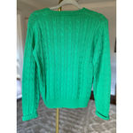 Lilly Pulitzer  Cable Knit Sweater Green Palm Beach Preppy Holiday Festive Resort Photo 2