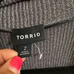 Torrid Gray Silver Cardigan Drape Front Lurex Sweater 2 2X 18/20 Photo 3