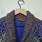 Missoni  Made in Italy Wool Alpaca‎ Knit Coat Jacket Size S Purple Floral Lined Photo 2