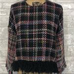 ZARA  Tweed Fringe Crop Top Photo 2