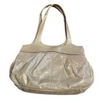 Coach Shimmering Lexy Satchel Bag in Metallic Champagne Color Photo 1