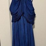 House of Harlow 1960 Royal Blue Ruched Halter Pleated Mini Dress Size Small NWT Photo 0