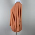Made in Italy Sweater Top Womens Large Orange 3/4 Sleeve Dolman V Photo 6