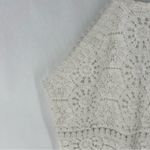 Open Edit  White Lace Crochet High‎ Neck Halter A-Line Mini Cocktail Dress Size L Photo 3
