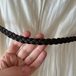 Three Pink Hearts  creamy white mini dress with braided brown belt Photo 10