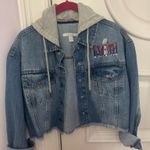Super Bowl denim jacket with hoodie Blue Size XS Photo 0
