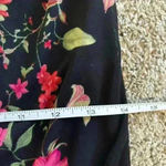 CDC Y2K Spaghetti Strap Black Red Floral Slip Dress Mesh V Neck Size 8 Photo 8