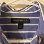 Banana Republic Blue and White Dress Shirt with Stripes Photo 1