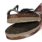 Aerie  Light‎ Blue Velour Double Strap Slides Women’s Size 8 Photo 4