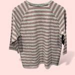 Source Unknown Cute Classic gym gray varsity stripe medium weight top vintage? 90s Photo 2