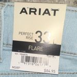 Ariat  Women's Sky Blue Wide Leg Flare Bell Bottom Jeans 33Long NWT Photo 2