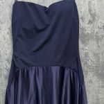 Windsor Madi Strapless Crepe Satin A-Line Formal Dress Photo 4