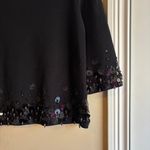 Luisa Spagnoli Black Sequin Sweater Blouse Photo 2
