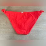 Hollister New  bright cherry red cheeky bikini bottoms with side tie; size M Photo 3