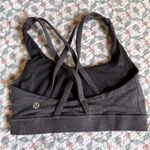 Lululemon Herringbone Sports Athletic Bra in Grey Black 2 Photo 0