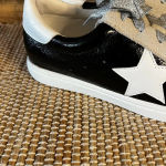 Nature Breeze  White And Black‎ Star Print Sneakers Size 10 Photo 6