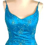 Alyce Designs Blue Sleeveless Ball Gown 4 Beaded Formal Sweet 16 Quinceañera Photo 3