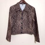 Star City STAR C.C.C. L 80s Vintage Snakeskin Print Waist Jacket Photo 7