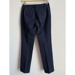 Talbots  High-Waist Straight Pants Women's Size 0P Navy Blue Flat Front Stretch Photo 3