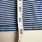 Lands' End  Women's Long Sleeve Stripe Tee Nautical Blue & White 100% Cotton L Photo 7
