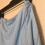 Forever 21  Blue PinStriped Midi Wrap Skirt Photo 4