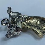 Gold Silver Tone Angel Brooch Holding Heart Accent Christmas Christian Religious Photo 12