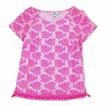 Vineyard Vines Hot Neon Pink Fish Batik Shirt XXS Photo 0