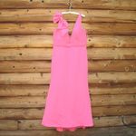 Mac Duggal  49454 Womens Pink SLEEVELESS V NECK BOW DETAIL MERMAID GOWN Photo 5