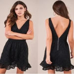 Sugar+Lips Black All My Love Plunging Crochet Lace Dress Photo 1