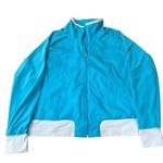 Lululemon Women’s 12 Track Attack Full Zip Windbreaker Jacket Aqua Blue Sporty Photo 1