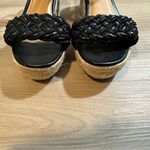 Time and‎ Tru Women's Black Braided Wedge Sandals Size 7.5 Photo 4