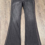 Driftwood  Wyatt Flare Black Wash Beaded Trim Stretch Jeans Size 32x33 Long Tall Photo 0