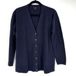 Talbots  Dark‎ Navy Blue Girlfriend/Boyfriend Cardigan Sweater Size Large Petite Photo 1