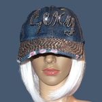 Awesome distressed jean cap with sexy on front and sparkly! Blue Photo 1