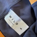 WILO the Label | Blue and Gold Workout Bike Shorts | Size Small Photo 3